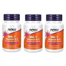 ﻿NOW MK-7 Vitamin K-2 Extra Strength 300 mcg 60캡슐 X 3팩