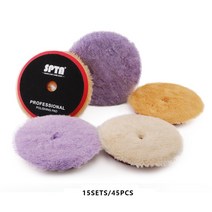 SPTA 폴리셔패드 SPTA폴리셔 광택기 증류기 UTRAI 대량 개 및 인치 폴리셔용 고밀도 양털 연마 보라색 양모, 14.15 sets Mix 색상 - 5 Inch(125