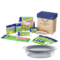 크린랩 기프트 프라임 10종 [+가쯔 전자렌지 용기] 세트 랩/크린백/롤백/위생장갑/이중지퍼백/고무장갑/건전지/마스크/테이프크리너, 4개