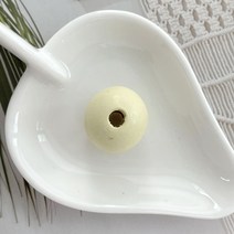 헤세드 컬러 나무구슬 우드구슬 우드볼 마크라메 공예재료 (10개), 아이보리