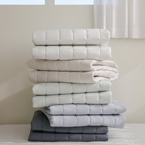 세계아토피협회 리얼 알러지케어이불 먼지없는 밴딩 침대패드 SS Q LK, 스무디_미스트차콜