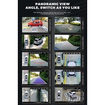 어라운드뷰 차량 360도 스카이뷰1080P 자동차 3D 360 파노라마 카메라 동적 궤도 운전 레코더 조류 주차 전, 01 360-panoramic Camera