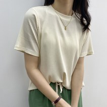 잇츠스타일 라운드넥 기본 베이직 루즈핏 반팔 티셔츠 레이어드 꼬임