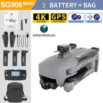 SG906 MAX2 전문 촬영용 플라이 드론 4K HD 카메라 3축 짐벌 4km 레이저 장애물 회피 5G WiFi FPV Dron RC Quadcopter, 4K 3배터리