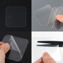 1P 사각양면테이프 얇은양면테이프 다용도양면테이프 투명양면테이프 양면스티커
