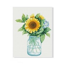 AVM372444 *디아코니아* DIY 보석십자수 정물 해바라기글라스 40X50, 옵션:단품