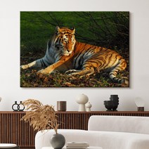 더 아트 컴퍼니 우리 집 지켜주는 성공하는 액운방지 수맥차단 액운막는 황호 백호 호랑이 사업운 금전운 명예운 재물운 와이드 사진 그림 액자 47종 (24-47), 38. 여유안정 호랑이