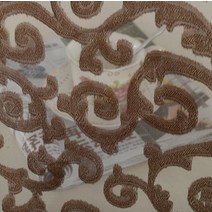 네이펄 유럽 스타일 자카드 디자인 홈 장식 현대 커튼 얇은 명주 그물 직물 오르간자 쉬어 패널 창 처리 화이트