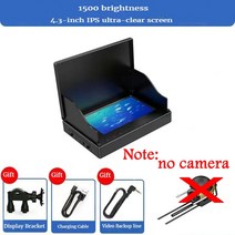 어군탐지기 Vz 어군 탐지기 LCD 5.0/4.3 인치 디스플레이 수중 220 ° 낚시 카메라 방수 IPS 1080P 9 시간, 03 4.3 inch no camera