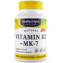 Healthy Origins MK7로 비타민 K2 100mcg 180캡슐, 단품, 180정, 단품