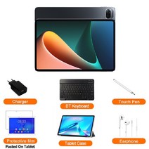 13인치 태블릿2023 새로운 HD 4K 화면 글로벌 태블릿 스냅드래곤 845 안드로이드 11.0 12GB RAM ROM PC 5G, 02 10GB 256GB, 02 Grey suit