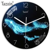 수입벽시계 복을부르는 잉어 벽걸이시계 원형시계, 고래_15인치-(직경-38cm)