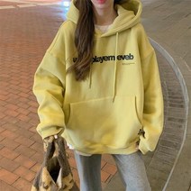 긴 소매 캐주얼 겨울 여성 후드 티 맨투맨 기모 오버핏 루즈핏 박스티 요즘 유행 커플 편안한