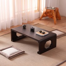 원목 전통 찻상 다용도 교자상 개다리소반 다과상, 고동색90*40*30cm