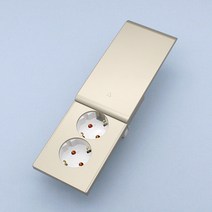 더그룸 슬라이드 카페 가구 매입 매립 콘센트 커버 2구 골드, 01.신동아 샴페인골드 슬라이드 콘센트 2구_cp