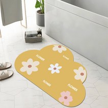 폴라도레 소프트 규조토 발매트 욕실 주방 매트 화장실 부엌 러그, 20-패턴플라워[45x65cm]