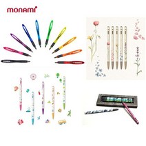 TBL720694모나미 만년필 볼펜 올리카 153플라워볼펜 유성볼펜, 선택12 리필 잉크카드리지 -레드바이올렛