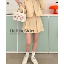 에이치다 / [세트가능] 홀리카 주름 스커트 2color