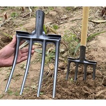로타리삽 고구마 괭이, T자형나무손잡이가있는프리미엄스틸포크