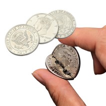 동전마술 동전트릭 동전 접는 코인트릭 요술 페나코인 특수효과 소품 마술사, 단품