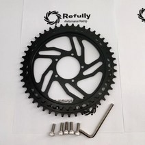 전기 자전거 키트 Chainring 42 - 48T Bafang BBS01 BBS02 용, Black, Black