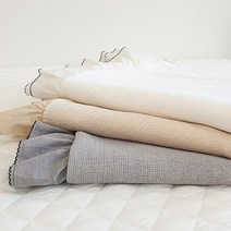 시원한 충무누비 프릴 목화솜 풍기인견 여름이불&침대스프레드[특허청 인증], 퀸 사이즈(200×230), 1.화이트