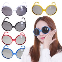 써클 안경 파티 썬글라스 이색 용품 동그라미 소품, 큐제이테크 써클안경(블랙)