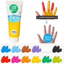 핑거페인트 물로지우는 워셔블 유아 아기물감 감성발달 집중력 유치원교구 두뇌발달, 빨강