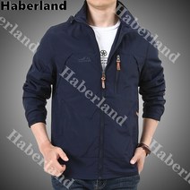 Haberland 봄가을 남성용 경량 베이직 기능성 속건 방수 후드 바람막이점퍼 야구점퍼 골프점퍼 야상자켓 등산자켓 전술자켓 근무복 낚시복 1113