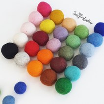[정글스튜디오] 양모볼 1.5cm 2.2cm 3cm 100%울 펠트볼 DIY, 12.딥오렌지