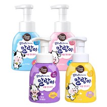 [후후맘] 애경 샤워메이트 말랑카우 핸드워시 용기 300mlx4개 5종택1, 말랑카우 용기 4종(각1개)