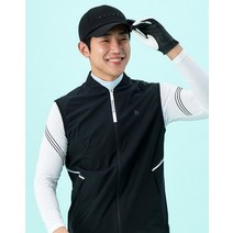 21SS [ESSENTIAL]블랙 레이저홀 경량 에어 베스트 HUJU1B302BK
