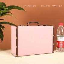 Mifafa 레트로 가죽 가방 데스크탑 메이크업 인증서 저장 상자 보석 보물 상자 보관 나무 상자 사진 장식 상자 여행가방