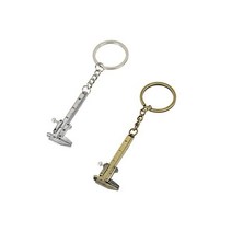 Comimark 유용한 미니 버니어 캘리퍼 공구 펜던트 슬라이더 슬라이드 키링 키 체인 2개 10CM