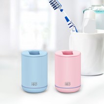 [1+1행사] 아이이피 칫솔살균기 i100 UVC멸균 2종 세트, 블랙, 핑크