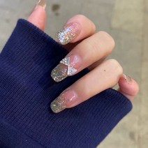 떨샵 화려한 보석 스톤 네일팁 인조네일 셀프네일팁, 2개, NAIL-N03