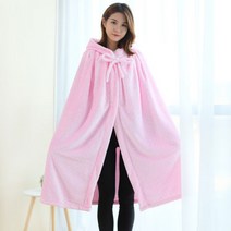 포근한 특대형 후드 담요 입을 수 있는 담요 집순이