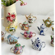 미니티포트 차주전자 도자기 앤틱 티팟 인테리어 장식, R