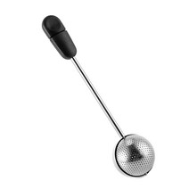 커피 느슨한 차 구멍 잠금성 티 볼 모양의 Infuser를위한 스테인레스 스틸 차 Infuser Tea Ball, 검은색, 1개