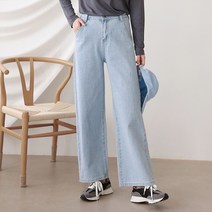 커스텀에이블 심플 와이드 밴딩 데님 팬츠 C2302DP007A