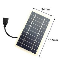 태양광패널 태양광발전 태양열발전기 휴대용 전지 패널 10W DIY 5V 배터리 셀 충전기 모듈 휴대 전화용 에너지 야외 하이킹 낚시 손전등 플레이트, 1PC-5W