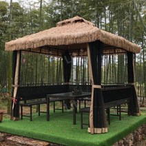 파라고 야외 파고라 초가 바베큐장 원두막 정자, 3x3m 초가 파고라