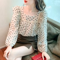 여름 시원한 쉬폰 티셔츠 오피스룩 반팔 유럽 상품 이른 봄 쉬폰 셔츠 여성 봄 의류트렌드 서양식 고품질셔츠 슈퍼 페어리 탑