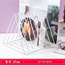 JINGHENG 레코드판 CD 칸막이 철 보관 컬렉션, 흰색  27cm