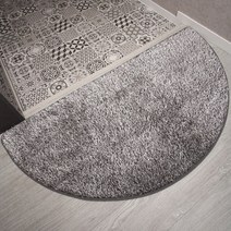 [바보사랑] 극세사 투톤트루 반원러그 카페트 (2color)