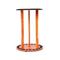 원형낚시대 진열대 원목 24개홀더 낚시가게 판매 랙, 오크나무