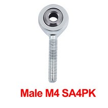 킹룬 SA4PK SA3PK SI3PK SI4PK 남성 여성 어안 베어링 M3 M4 오른쪽 스레드로드 엔드 조인트 3D 프린터 델타 코셀 5 개, 04 Male M4 SA4PK, Male M4 SA4PK