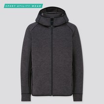 일본 유니클로 429183 울트라 스트레치 드라이 스웨트 풀 집 업 파카 롱 슬리브