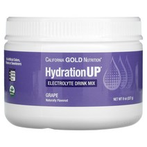 캘리포니아 골드 뉴트리션 HydrationUP 전해질 드링크 믹스 포도 맛 227g