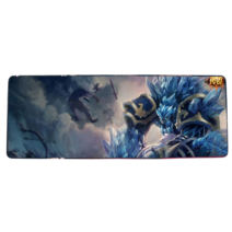 롤 LOL 디자인 마우스 패드 79종 시리즈 리그 오브 레전드 장패드 3mm 두께, 800x300mm + 3mm개, 밀키 빙하 거수